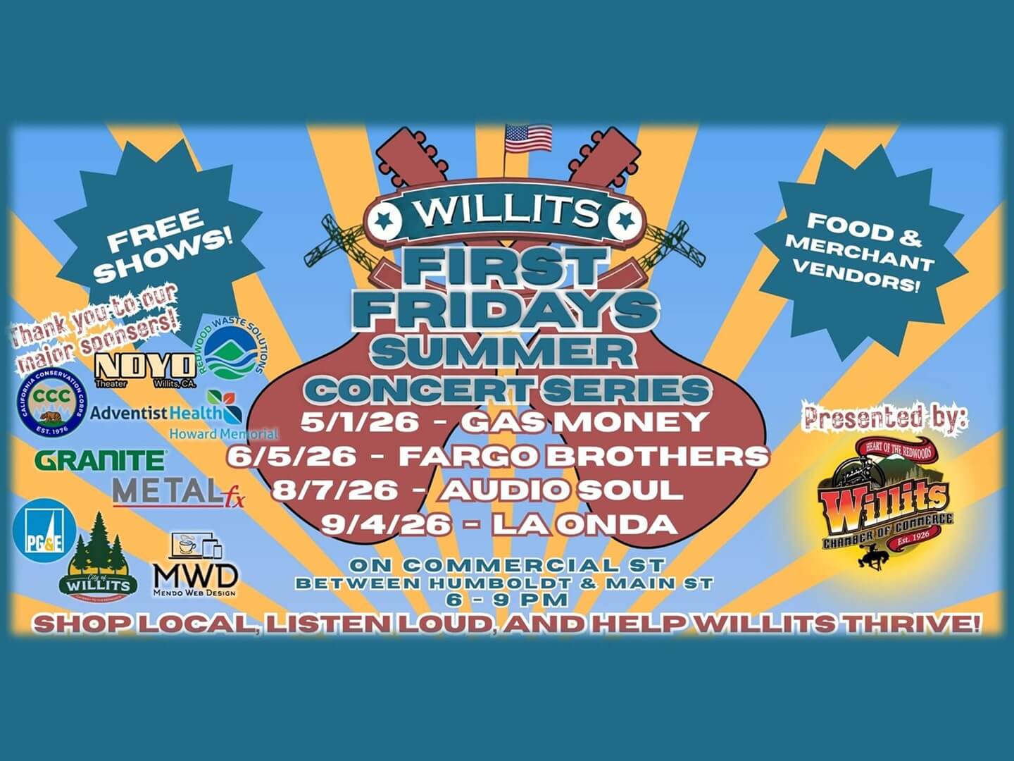 Visit Willits-Willits First Fridays Summer Concert Series 2026